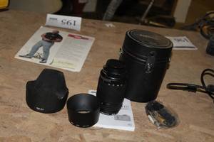 lot 218 image: Nikon Camera Accessories    with AF Nikkor 70-300mm 14-5.6 Zoom Lens, Nikon H-15 Lens Hood, Nikon HB-19 Lens Hood, Hard Side Lens Case