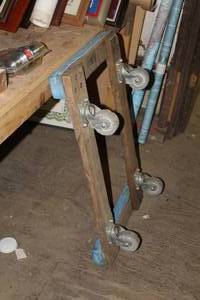 lot 229 image: Sandhill Quilting Wood Heavy Duty Dolly 4-wheel