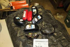 lot 269 image: Lot of (6) Sunglass Cases    with Sunglasses  (x2)