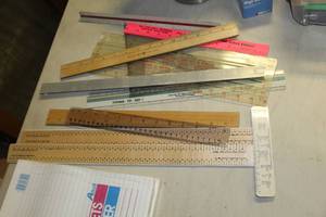 lot 276 image: Lot of (Approximately 12) Rulers, Squares