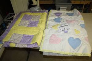 lot 287 image: Lot of (2) Baby Quilts