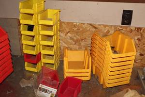 lot 294 image: Lot of (25) Plastic Parts Organizer Storage Trays