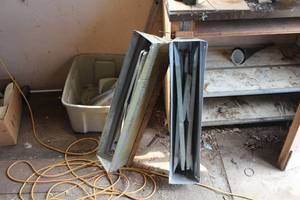lot 299 image: Lot of (2) Metal Sawhorses