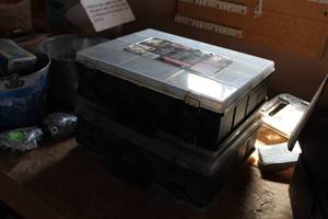 lot 298 image: Lot of (2) Contico Deluxe Plastic Parts Organizer Cases