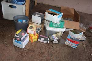 lot 291 image: Lot of Fasteners    with Nails, Plasticap Nails, 8d Coated Sinker Nails, Misc. Fasteners