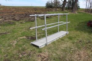 lot 16 image: Louisville Aluminum Scaffolding Plank with Side Rails