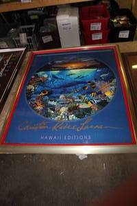 lot 327 image: Circle Of Life by Christian Riese Larsen Hawaii Editions Framed Wall Art 27Wx33H