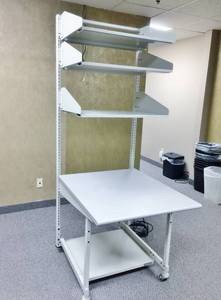 lot 8 image: WOW MSRP $4000 Ergotron LANscape Organizer 3000 Mobile Modular Height Adjustable Workstation Component Worksufaces That Hold Up To 4500lbs Excellent Condition Includes Power Supply - No Longer Available Anywhere & We Have 2 Of Them On This Auction