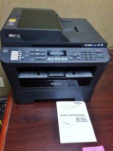 lot 10 image: MSRP $900&nbspBrother MFC-7860DW Wireless Monochrome Multifunction All In One Laser Printer - Prints 27 Pages Per Minute - Excellent Working Condition
