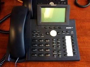 lot 19 image: &nbspMSRP $250 Each Lot Of 3 High Quality Snom 370 IP Business Telephones - Great Working Condition