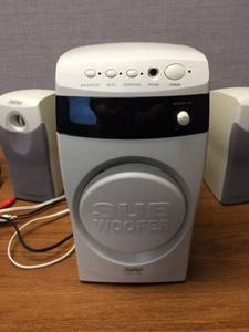 lot 31 image: Nice Combo Of Juster CPR 100 Speakers and Subwoofer  &nbspGood Working Condition