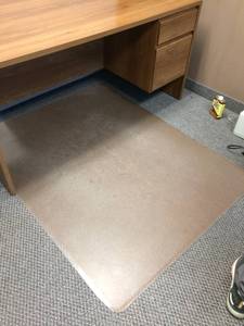 lot 32 image: Chair Mat Plastic Carpet Protector