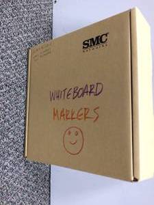 lot 67 image: Extra Large Dry Erase Whiteboard with Dry Eraser and Colored Markers