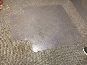 lot 109 image: Chair Mat Plastic Carpet Protector