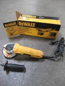 lot 8 image: Dewalt 7 Amp 4-12 in. Small Angle Grinder with 1-Touch Guard, DWE4011 - Used - Missing Wrench..
