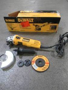 lot 9 image: Dewalt 7 Amp 4-12 in. Small Angle Grinder with 1-Touch Guard, DWE4011 - Used - Missing Wrench.