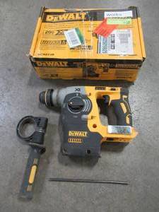 lot 12 image: Dewalt 20-Volt MAX XR Li-Ion 1 in. Cordless SDS-plus Brushless L-Shape ConcreteMasonry Rotary Hammer (Tool-Only), DCH273B - Like New.
