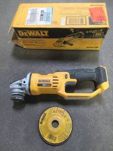 lot 14 image: Dewalt 20-Volt Max Lithium-Ion 4-12 in. Cordless Grinder (Tool-Only), DCG412B. Used. - Missing Guard and Handle.