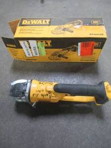 lot 15 image: Dewalt 20-Volt Max Lithium-Ion 4-12 in. Cordless Grinder (Tool-Only), DCG412B. Used. - Missing Handle & Disc.