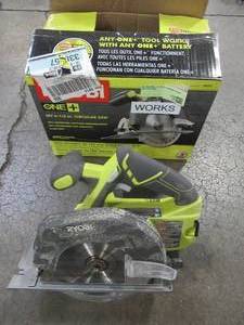 lot 42 image: RYOBI 18-Volt ONE 6-12 in. Cordless Circular Saw (Tool Only), P507 - Used.