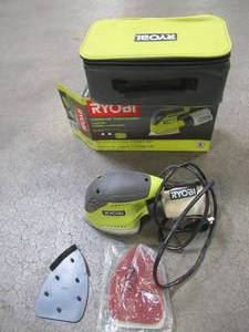 lot 52 image: RYOBI 1.2 Amp Corner Cat Sander, CFS1503GK, Like new.
