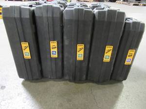 lot 89 image: (5) DEWALT Pneumatic Nailer Cases. - Cases Only.