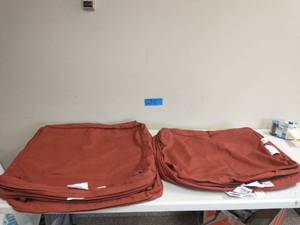 lot 38 image: 4 Universal Sunbrella Henna Deep Seat Slipcover Set
