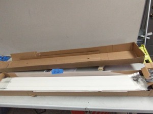 lot 43 image: HUSKY 8 in. x 55 in. Slat Wall Panel Starter Kit (8-pieces)