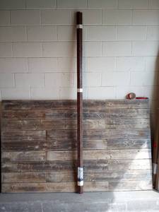 lot 12 image: Mocha Oak HS 38 in. Thick x 1-34 in. Wide x 94 in. Length Hardwood T-Molding by Zamma (5-Pack)