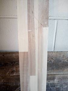 lot 18 image: Unfinished Acacia 8 ft. L x 4 in. D x 1.5 in. T Butcher Block Backsplash