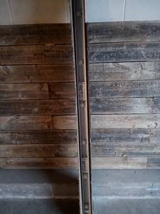 lot 8 image: White Cordless Room Darkening 2 in. Faux Wood Blind for Window - 32 in. W x 64 in. L