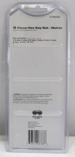 Steel Grip 9 Piece Hex Key Allen Set