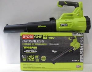 Ryobi 110 MPH 410 CFM ONE 18V Brushless Cordless Battery Jet Fan Blower (Tool Only)
