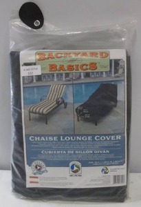 Backyard Basics Black Chaise Lounge Cover 76 in x 28 in x 30 in
