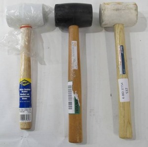 Lot of 3 Rubber Mallets - WEP, Anvil, HDX