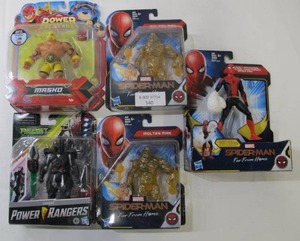 Lot of 5 Spider Man Power Rangers Action Figures