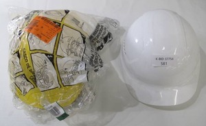 Lot of 2 Construction Hard Hats White Yellow
