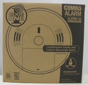 Code One Hardwired Smoke and Carbon Monoxide Combination Detector with Ionization Sensor and Voice Warning