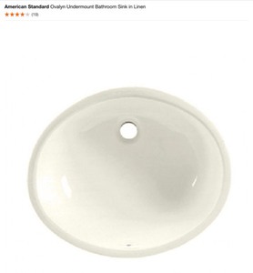 lot 46 image: ASSORTED AMERICAN STANDARD UNDERMOUNT BATHROOM SINK AND ACCESSORIES. VARIOUS CONDITIONS. SEE PICTURES