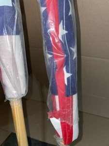 ASSORTED FLAGS AND ACCESSORIES. VARIOUS KINDS AND CONDITIONS. SEE PICTURES