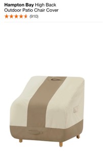 HAMPTON BAY HIGH BACK OUTDOOR PATIO CHAIR COVER. SEE PICTURES