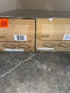 ASSORTED RED AND AMBER LED SAFETY LIGHTS (2-PACK). SEE PICTURES