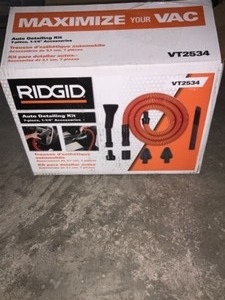RIGID 1-14 IN. PREMIUM CAR CLEANING ACCESSORY KIT FOR RIGID WETDRY SHOP VACUUMS. SEE PICTURES