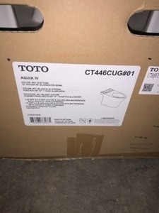 TOTO AQUIA IV WASHLET  ELONGATED TOILET BOWL ONLY WITH CEFIONTECT IN COTTON WHITE. SEE PICTURES