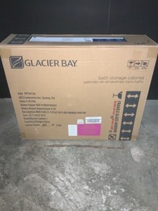 GLACIER BAY 23-18 IN. W X 27-78 IN. H FRAMED SURFACE-MOUNT BATHROOM MEDICINE CABINET IN WHITE. SEE PICTURES