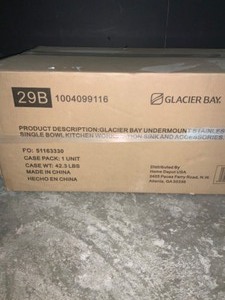 GLACIER BAY ALL-IN-ONE UNDERMOUNT STAINLESS STEEL 30 IN. SINGLE BOWL KITCHEN WORKSTATION SINK WITH ACCESSORIES KIT. SEE PICTURES