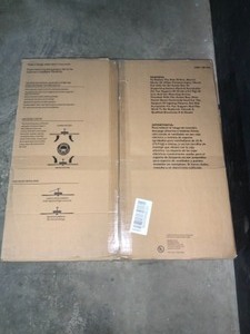 HOME DECORATORS COLLECTION BRETTE II 23 IN. LED INDOOROUTDOOR BRUSHED NICKEL CEILING FAN WITH LIGHT AND REMOTE CONTROL. SEE PICTURES