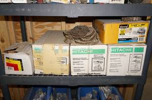 lot 38 image: Contents of Shelf - Coil Nails