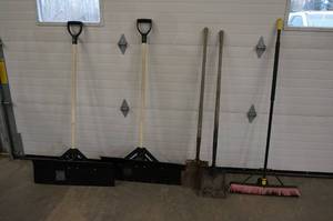 lot 43 image: Shovels and a Broom