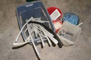 lot 59 image: Sections of PEX Tubing and Clic Clamp Pipe Hangers